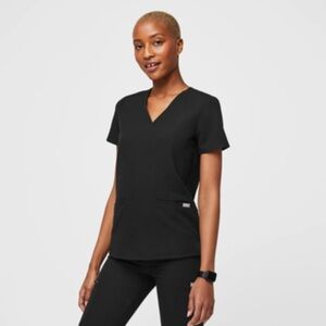 🖤 FIGS Scrub Set – Casma Top + Livingston Pants (Black, Tall) 🖤